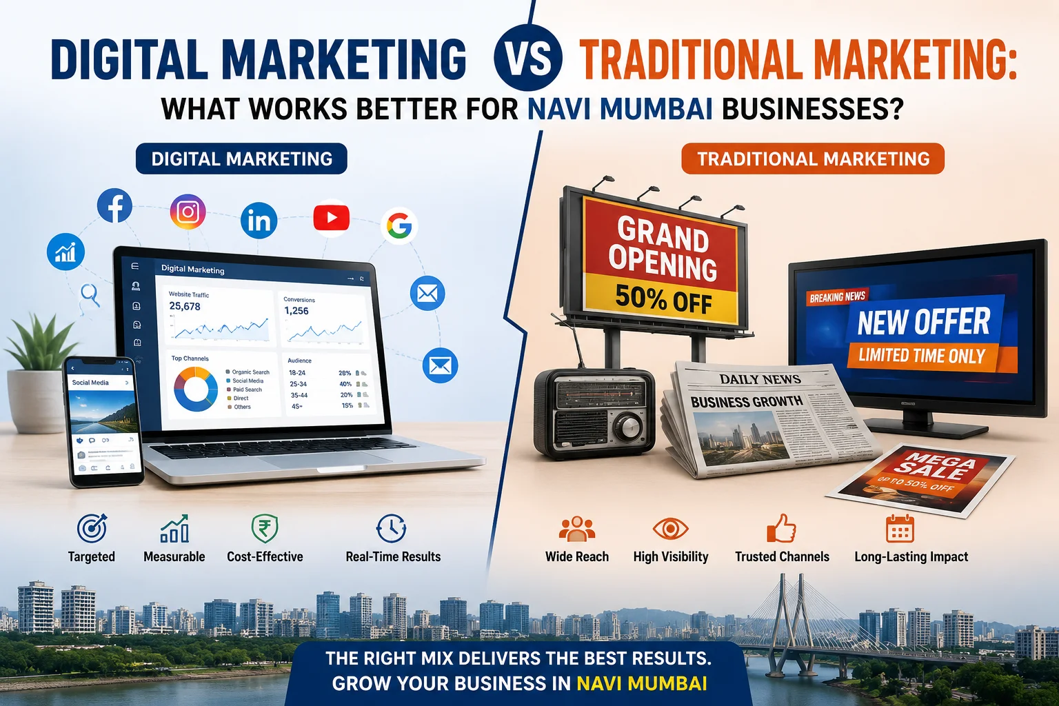 Digital Marketing vs Traditional Marketing: What Works Better for Navi Mumbai Businesses?